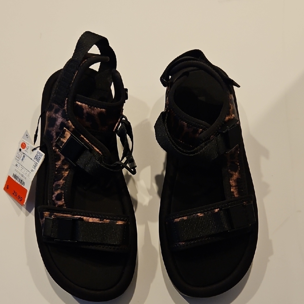 Black and Brown Sandals